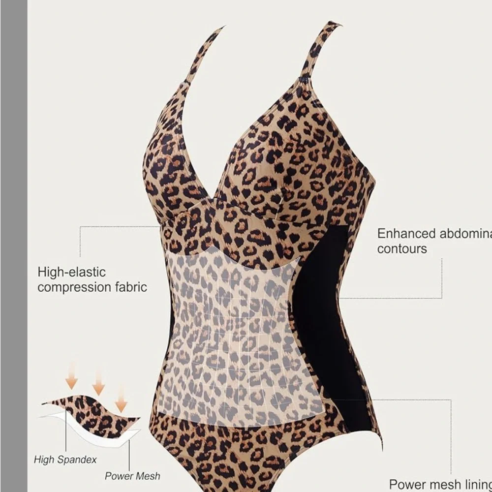 Leopard Print One-Piece Swimsuit - Picture 11 of 11